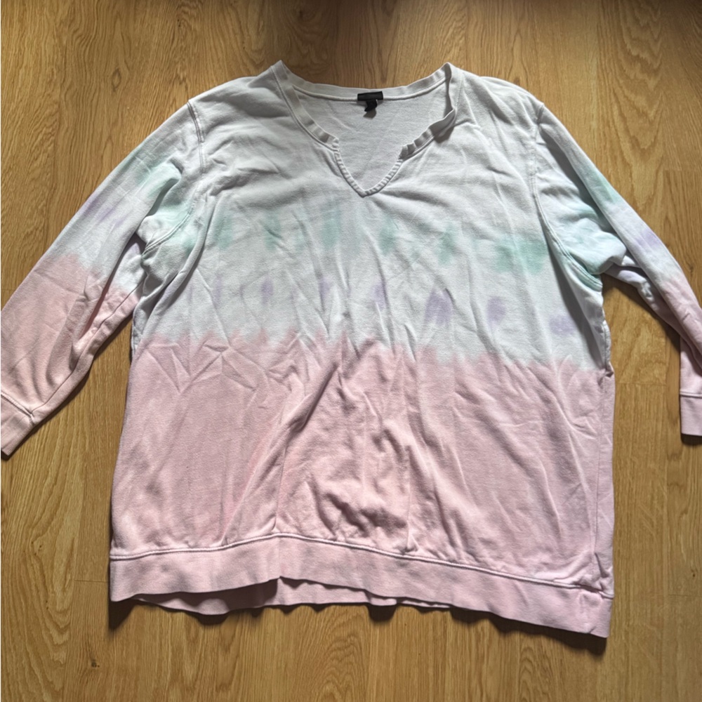Torrid Pastel Tie-Dye Long Sleeve Top Size 4